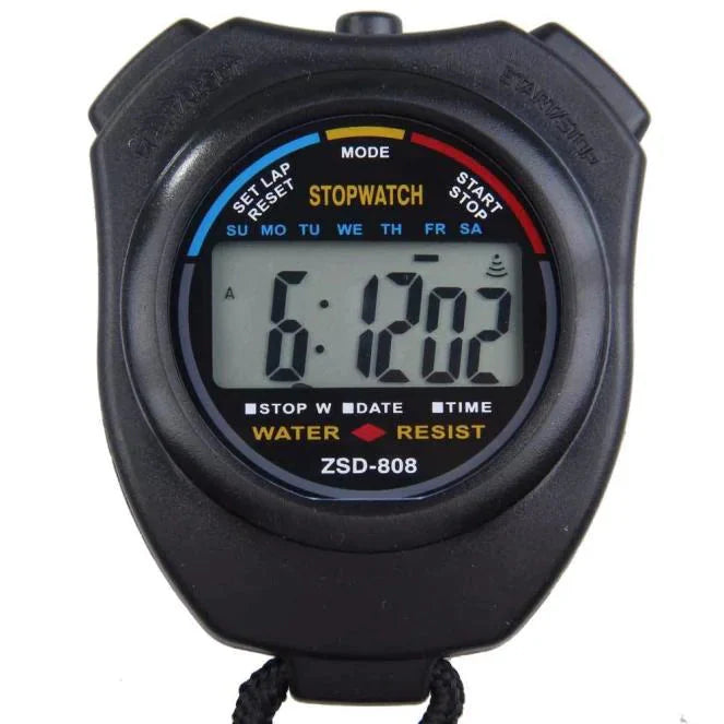 2PCS SET Digital Stopwatch Sports Counter Chronograph Date Timer Odometer Watch Anti Spier