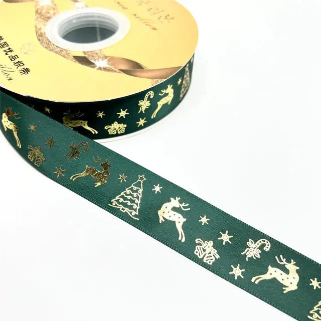 Ribbon Printed Christmas Design Decoration Gift Packing Anti Spier