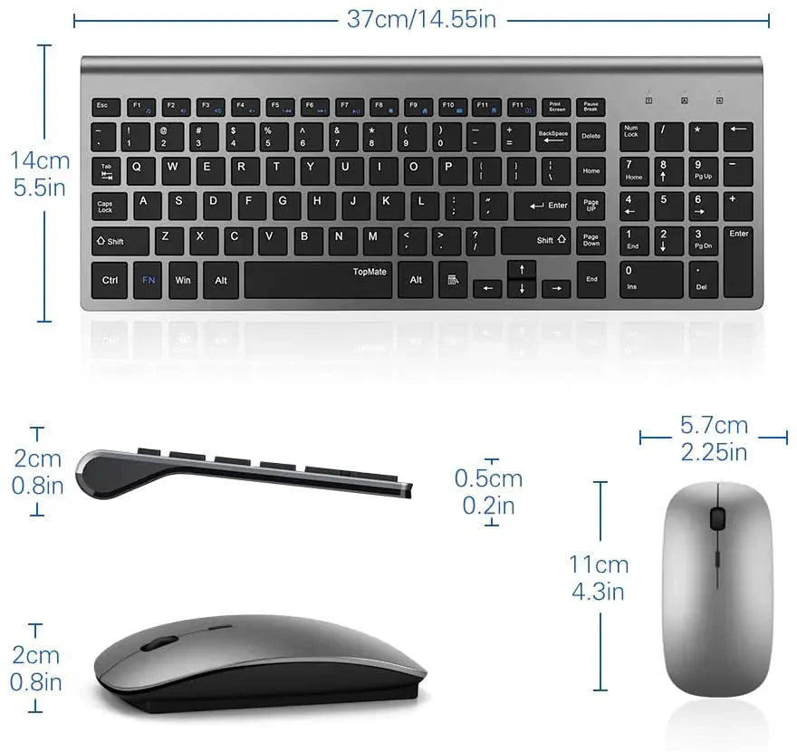 Wireless Keyboard And Ergonomic Mouse Set Anti Spier