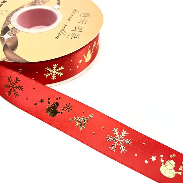 Ribbon Printed Christmas Design Decoration Gift Packing Anti Spier