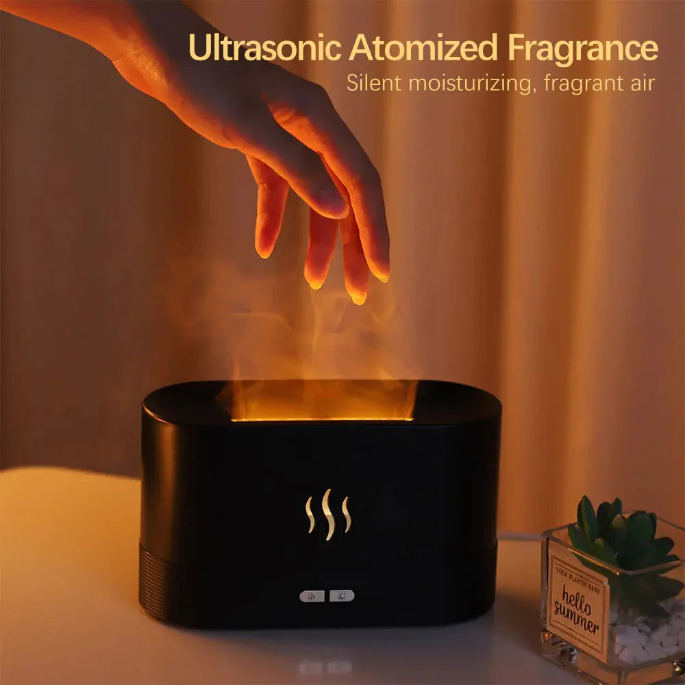 Flame Fire Humidifier Aromatherapy Diffuser Anti Spier
