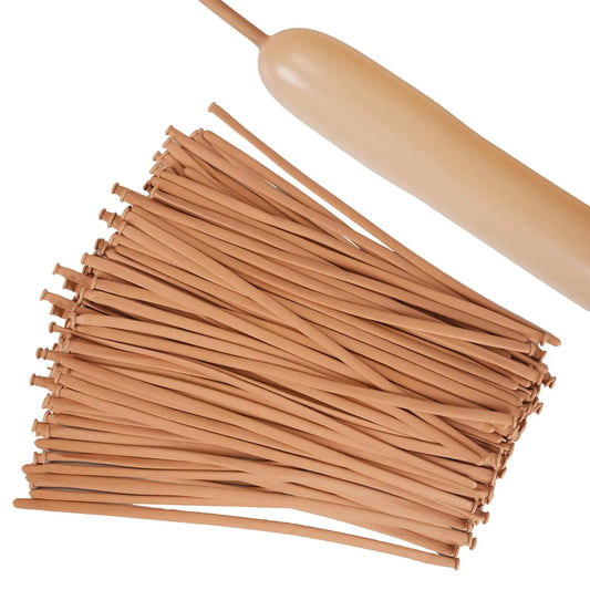 100Pcs Animals Twisting Balloons 260 Balloons Long Balloons Long Latex Balloons Garland for Birthday Wedding Party Decorations Supplies (Retro Apricot) Anti Spier