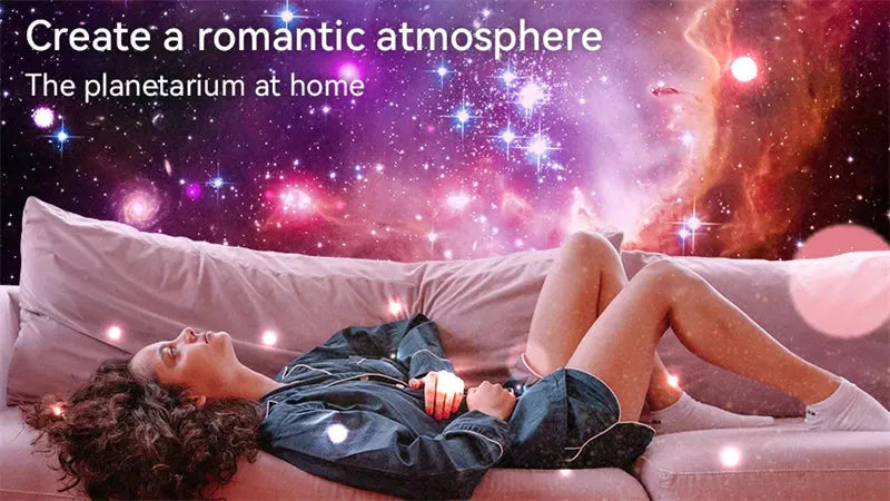 Night Light Galaxy Projector Starry Sky Projector 360 Rotate Planetarium Lamp For Kids Bedroom Valentines Day Gift Wedding Deco Anti Spier