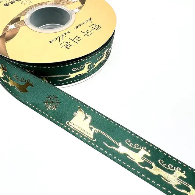 Ribbon Printed Christmas Design Decoration Gift Packing Anti Spier