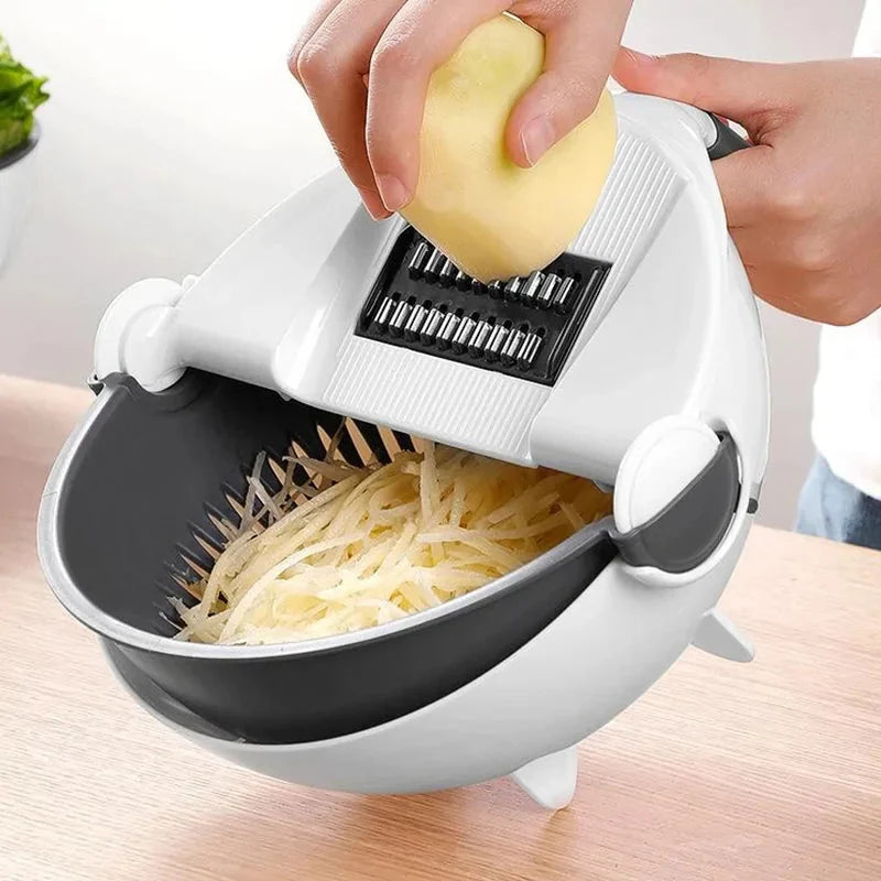 Magic Multifunctional Rotate Vegetable Cutter Anti Spier