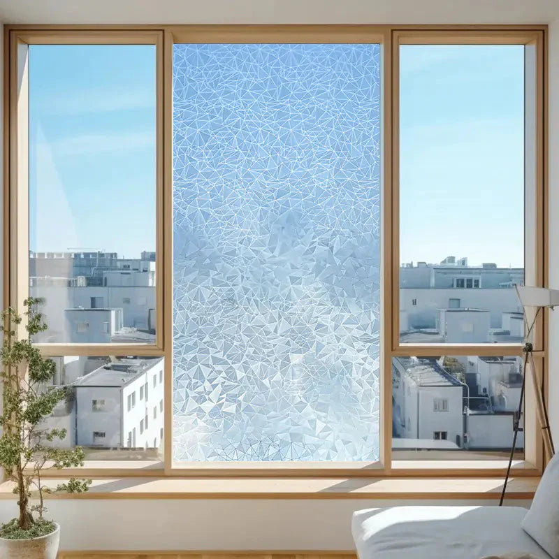 Static Cling Window Film - Frosted 3D Decorative Vinyl Anti Spier