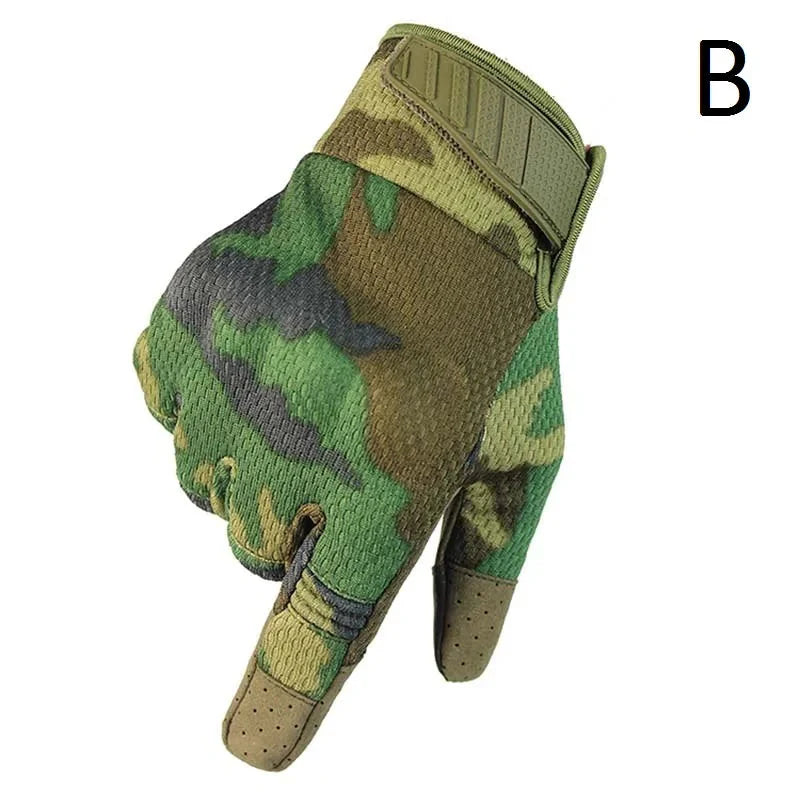 Men Breathable Full Finger Gloves Anti Spier