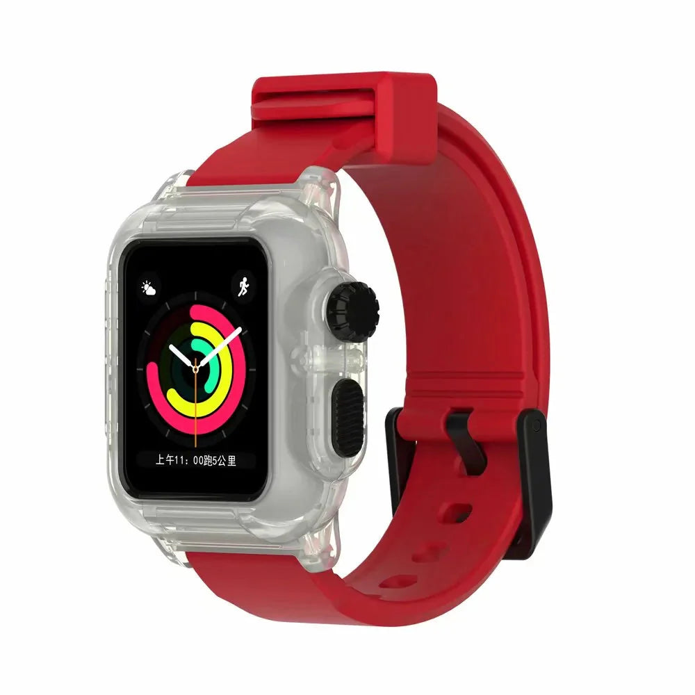 Waterproof Box Case Strap For Apple Watch Anti Spier