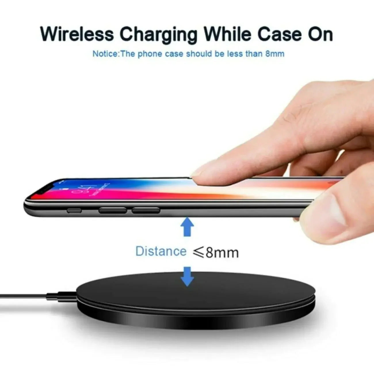 20W Wireless Charger Fast Charge Pad For Samsung iPhone XS Max X XR 12 13 Pro Anti Spier