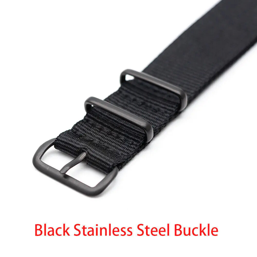 18mm 20mm 22mm Durable Military Woven Nylon Wrist Watch Band Quick Release Strap - Anti Spier 