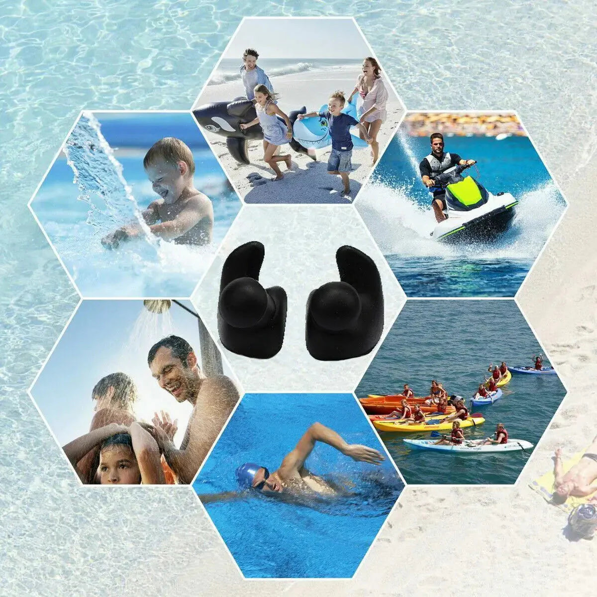 5/10 Pairs Soft Silicone Ear Plugs For Swimming Sleeping Anti Snore Reusable USA Anti Spier