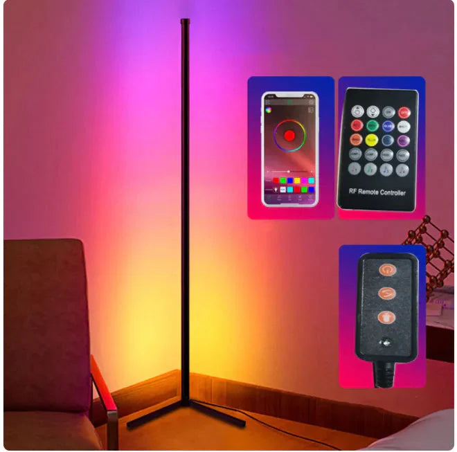 Symphony RGB Smart Corner Floor Lamp with Bluetooth & App Control Anti Spier
