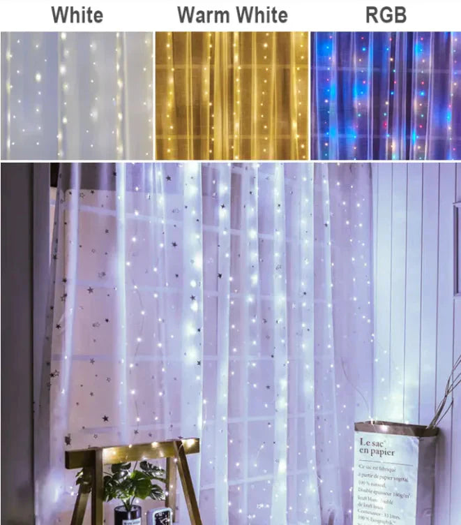 Remote control curtain lights Anti Spier