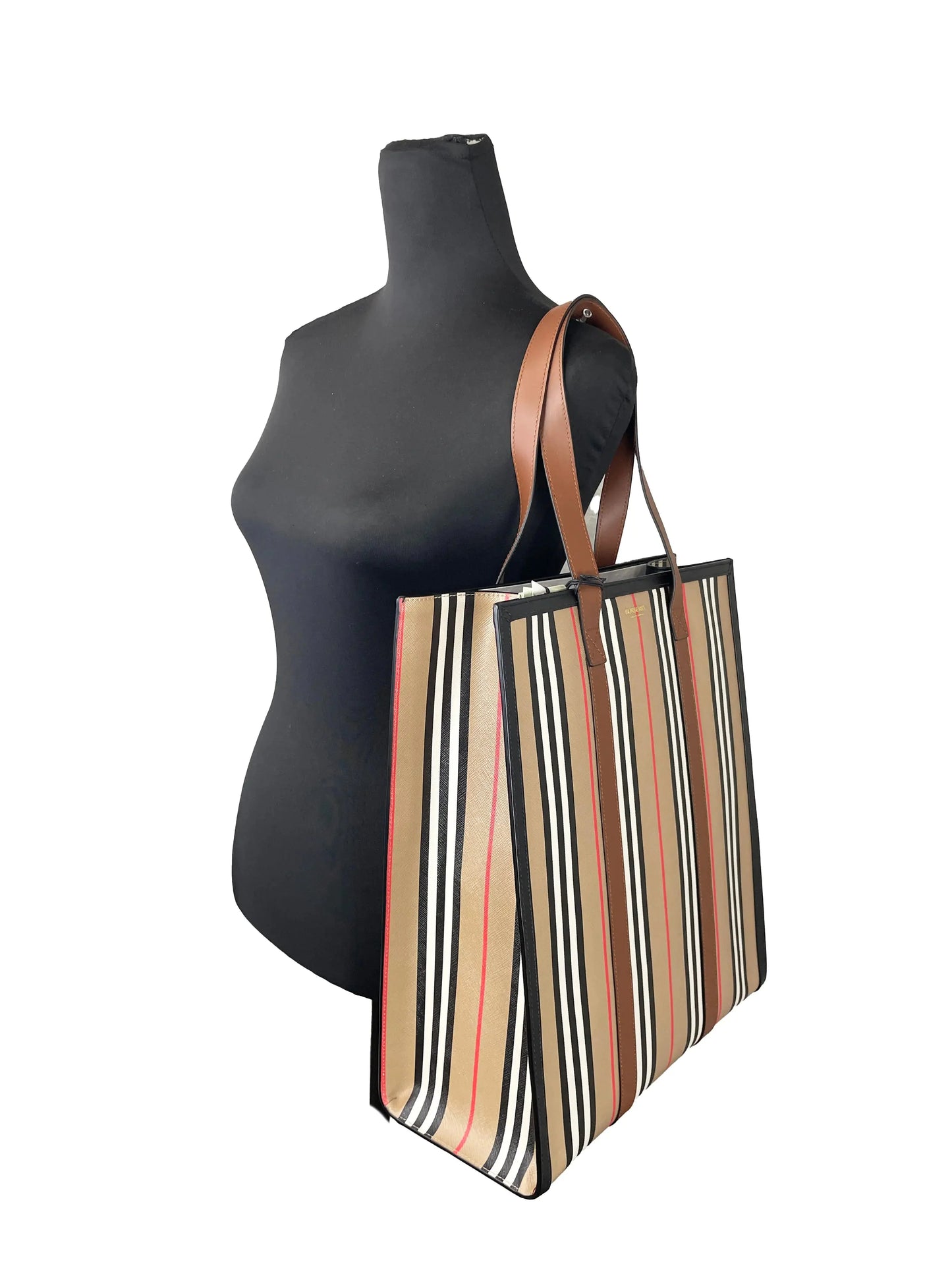 Burberry Medium NS Book Tote Bag Purse Anti Spier