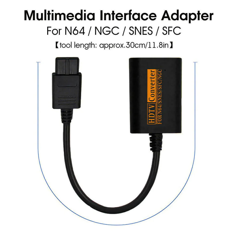 N64 To HDMI Converter Adapter HD Link Cable For Nintendo Gamecube Super NES SNES Anti Spier