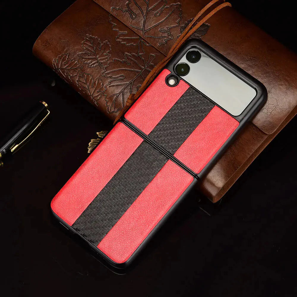 For Samsung Galaxy Z Flip 3 5G Slim Folding Leather Shockproof Phone Case Cover Anti Spier