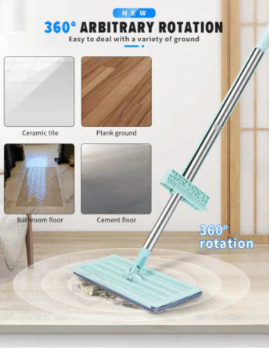 360 Hands-Free Microfiber Floor Mop Anti Spier