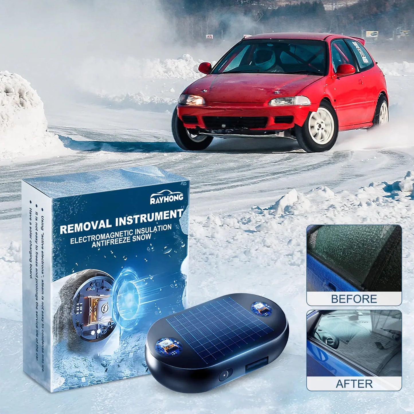 Car Snow Remover Car Windshield Rearview Mirror Deicing Fast Snow Melting Portable Anti-freezing Tool Anti Spier