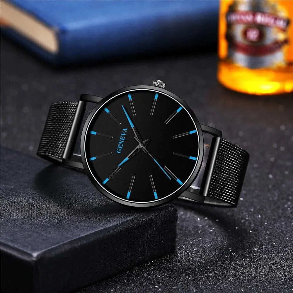 Waterproof Men's Watch Stainless Steel Quartz Luminous Classic Watches Business - Anti Spier 