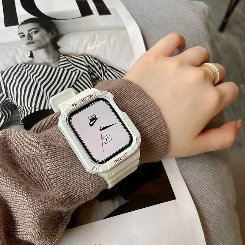 Watch Band & Case For iWatch Series 7 6 SE 5 Anti Spier