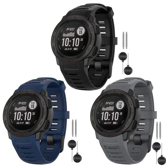 Watbro Bands Compatible with Garmin Instinct Sports GPS Soft Silicone Adjustable Replacement Wristbands for Garmin Instinct/Instinct Tide/Instinct Tactical Anti Spier
