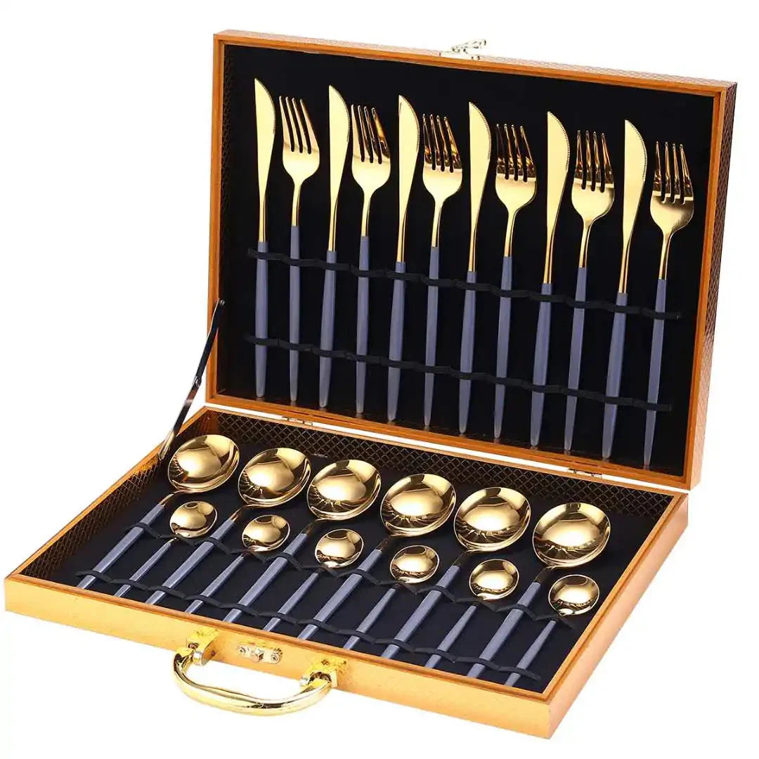 24 Pieces Luxury Cutlery Set Anti Spier