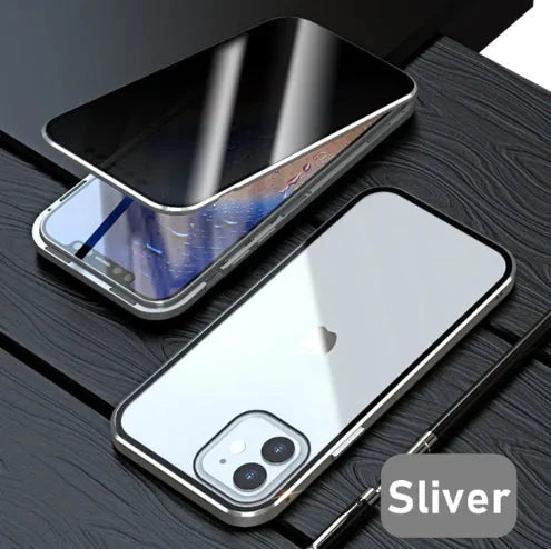 Glass Privacy Metal Phone Case iphone Anti Spier