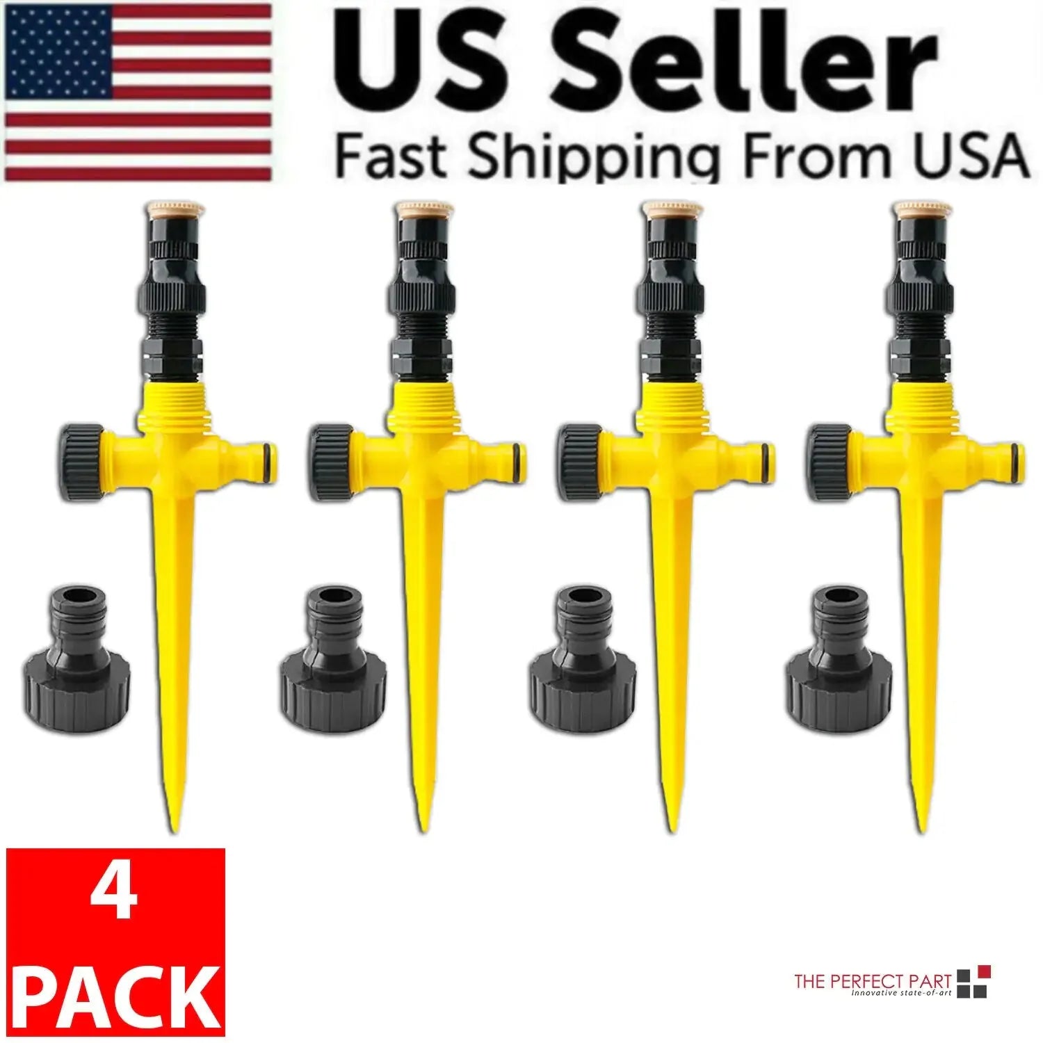 360° Rotation Auto Irrigation System Garden Lawn Sprinkler Patio Save Water USA Anti Spier