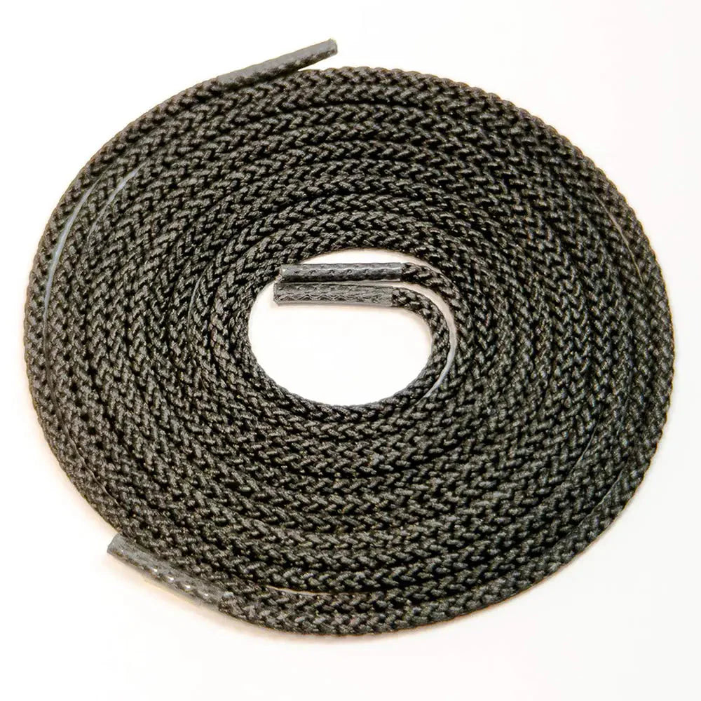 IRONLACE Unbreakable Round Bootlaces - Indestructible, Waterproof & Fire Resistant Boot & Shoe Laces 96-Inch Black Anti Spier