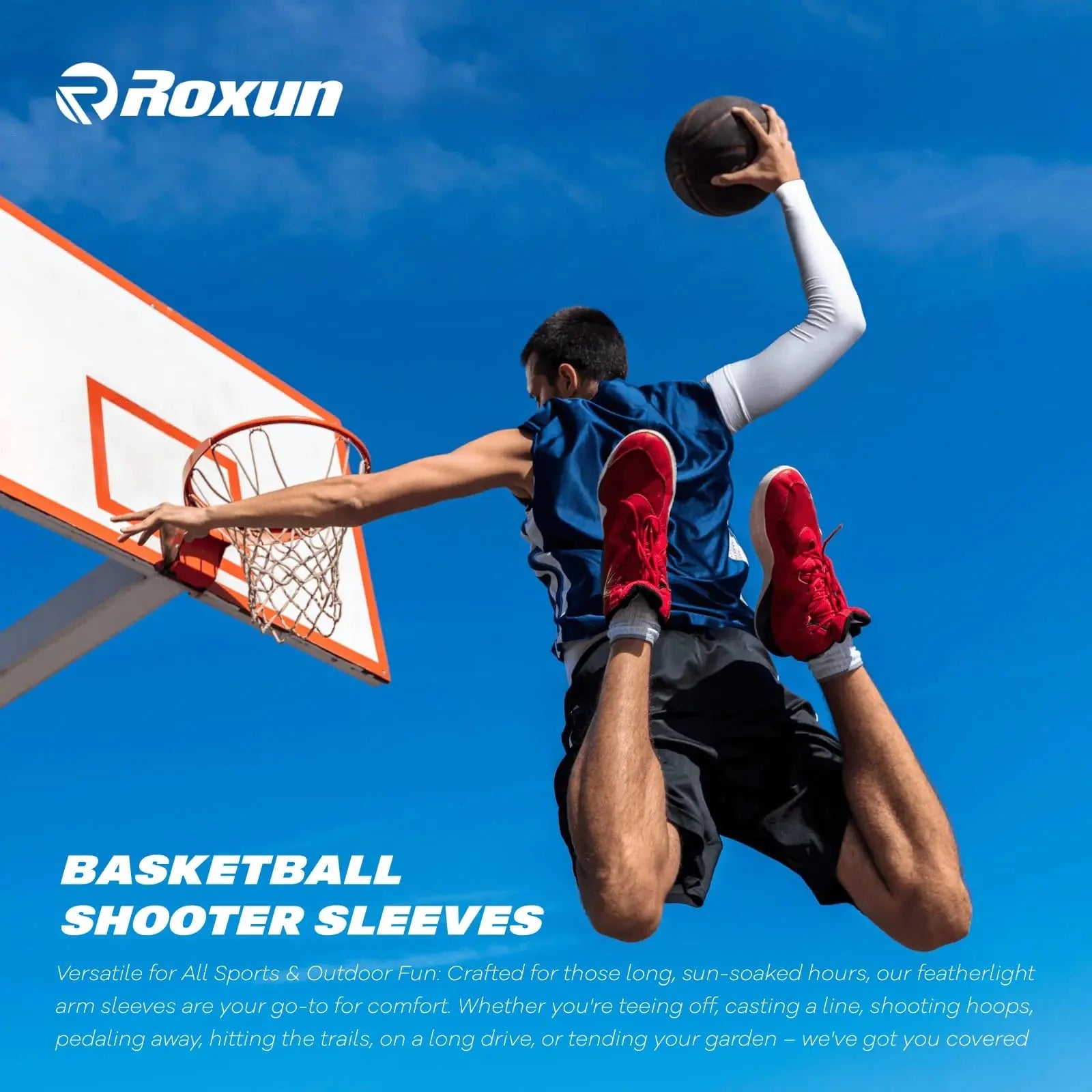 Arm Sleeves, Cooling UV Sun Protection Sports Compression for Men/Women 4 Pairs - Black+white+dark Gray+blue Anti Spier