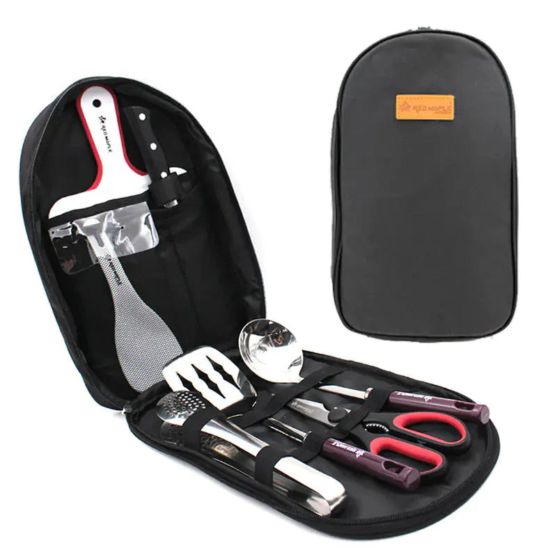 Outdoor Camping Cookware Set with BBQ Tools Anti Spier