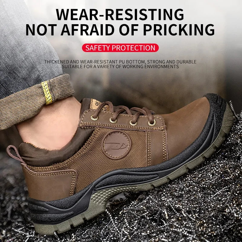 Anti-Smashing Construction Safety Work Sneakers Warm Anti Spier