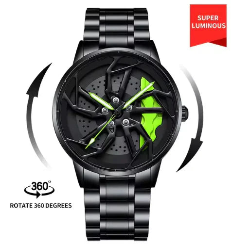 Men 3D Real Wheel Watches Anti Spier