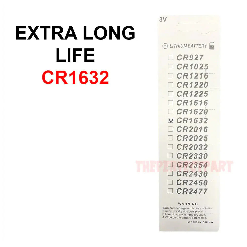 5 PACK FRESH LONG LIFE CR1632 ECR1632 1632 3V Lithium Coin Battery Expire 2031 Anti Spier
