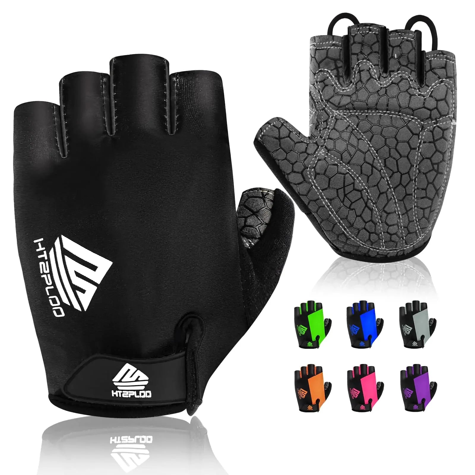 Bike Gloves Cycling Gloves Biking Gloves Bicycle Gloves for Men Women with Anti-Slip Shock-Absorbing Pad,Light Weight Half Finger Gloves for Cycling Workout Training Outdoor Black&gray X-Large Anti Spier