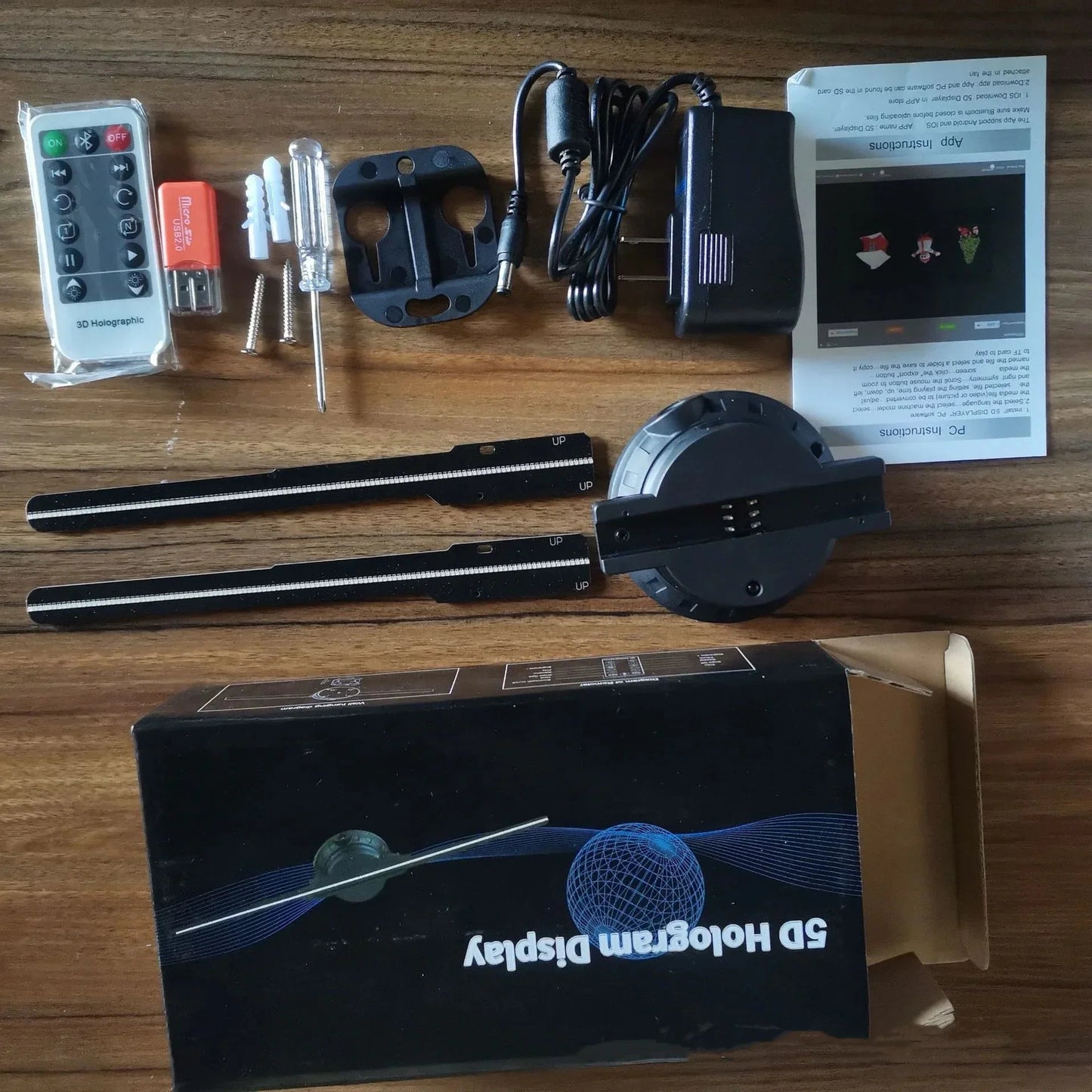 3D Holographic Advertising Fan Display Anti Spier