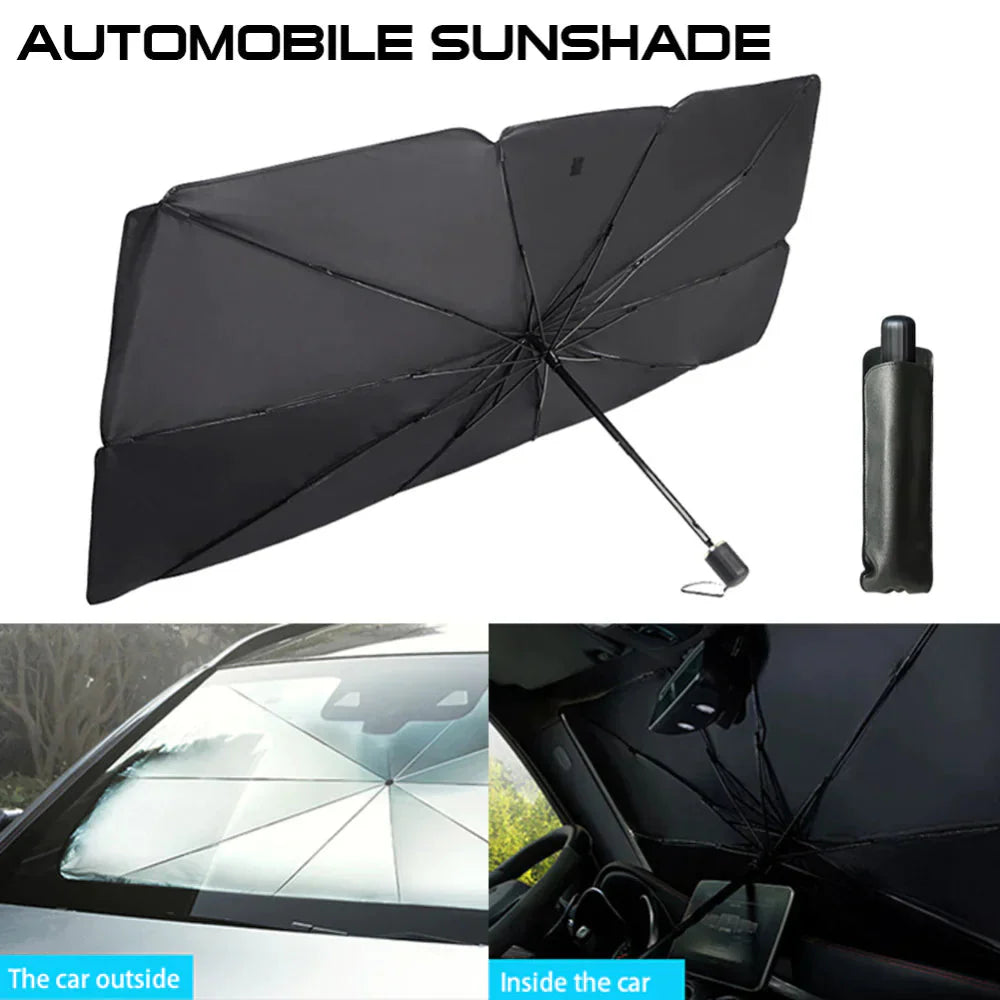 57" Car Windshield Sun Shade Foldable Umbrella Front Window Cover Visor Umbrella Anti Spier