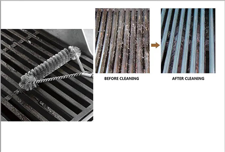 Stainless Steel BBQ Grill Cleaning Brush - 1pc Tool Anti Spier