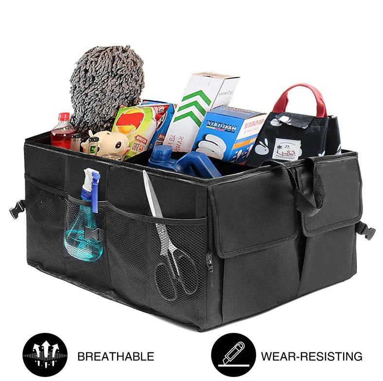 Trunk Cargo Organizer Folding Storage Collapse Bag Bin For Car Truck SUV 40L US Anti Spier