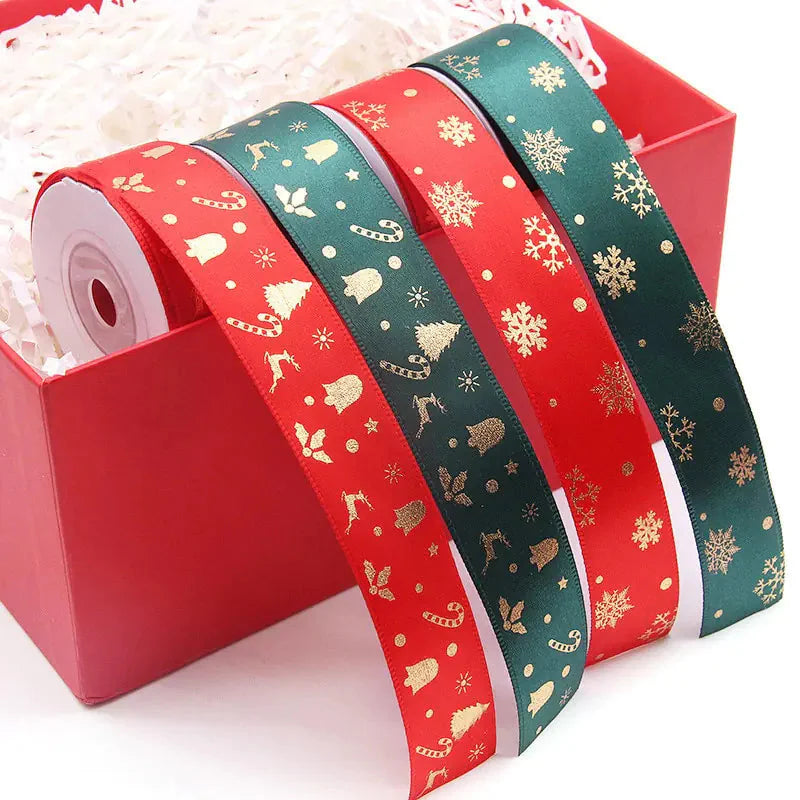 Ribbon Printed Christmas Design Decoration Gift Packing Anti Spier