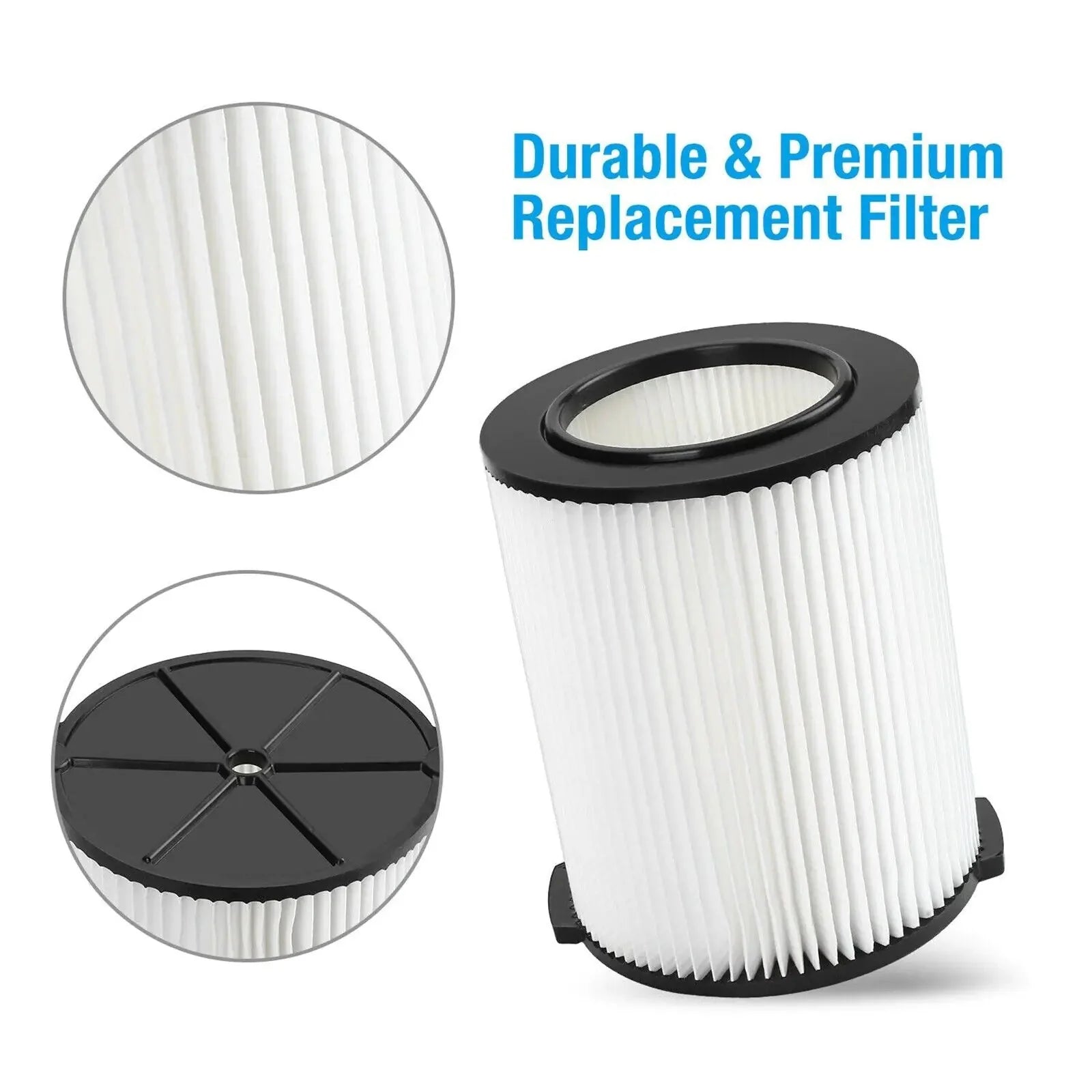 VF4000 Replacement RIDGID Wet/Dry Washable Vacuum Garage Shop Vac Pleated Filter Anti Spier