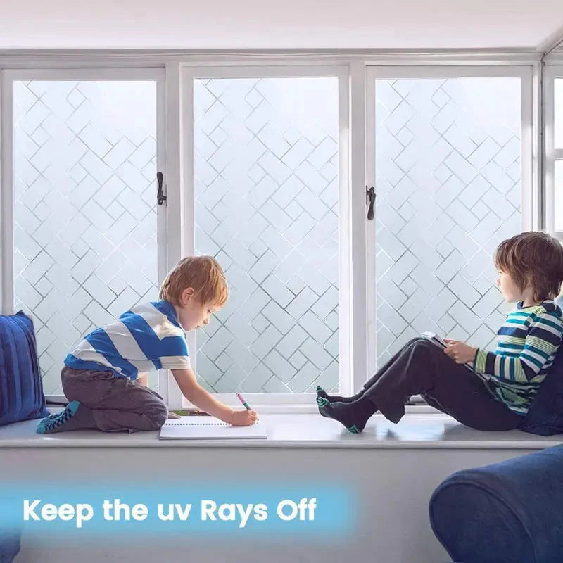 Window Privacy Film - Static Cling UV Blocking Vinyl Anti Spier