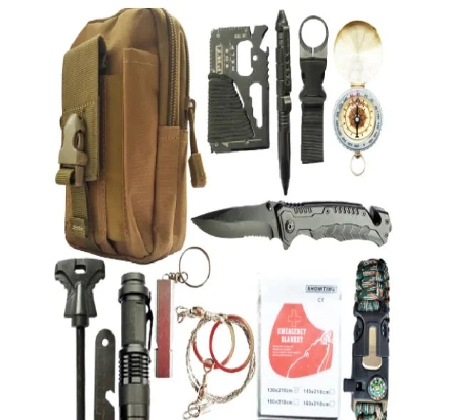 Travel Multifunctional Outdoor Survival kits Anti Spier