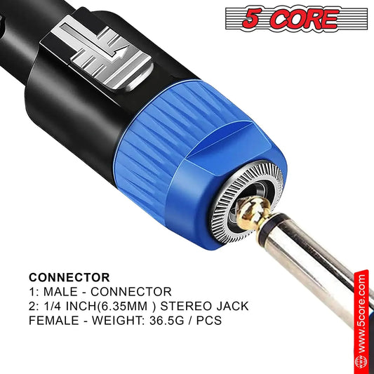 5 Core Speakon Adapter High Quality Audio Jack Male Audio Pin Speaker Adapter Connector Anti Spier
