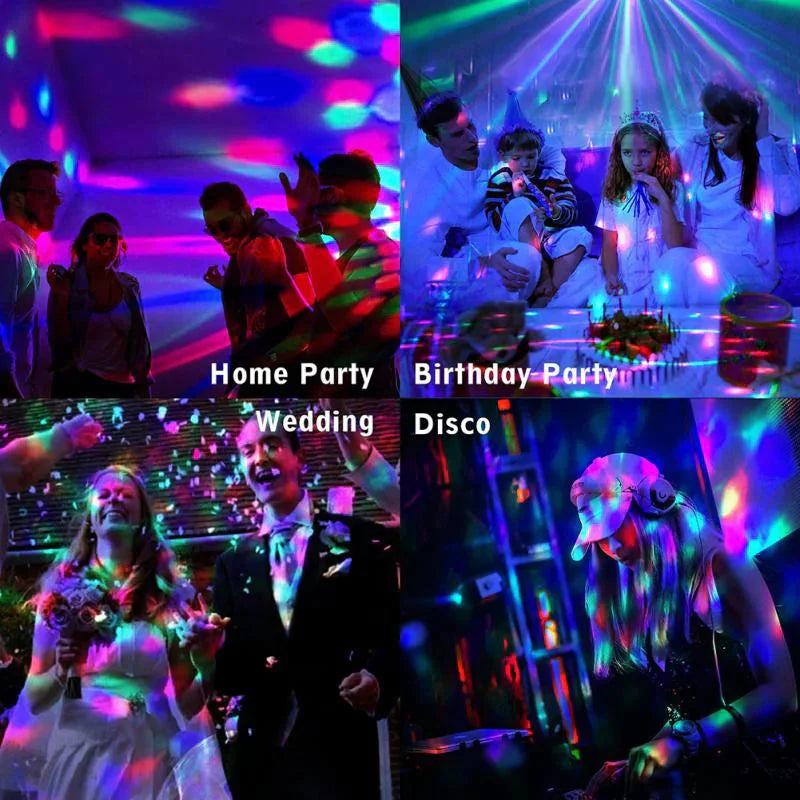 Disco Party Lights Strobe LED DJ Ball Sound Activated Bulb Dance Lamp Decoration Anti Spier