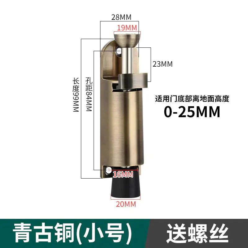 Invisible Foot-operated Door Stopper and Holder Anti Spier