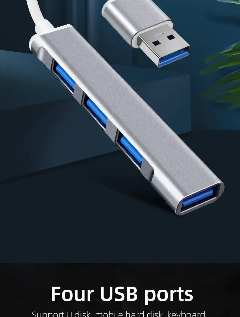 USB-C Type C to USB 3.0 4 Port Hub Splitter For PC Mac Phone MacBook Pro iPad Anti Spier