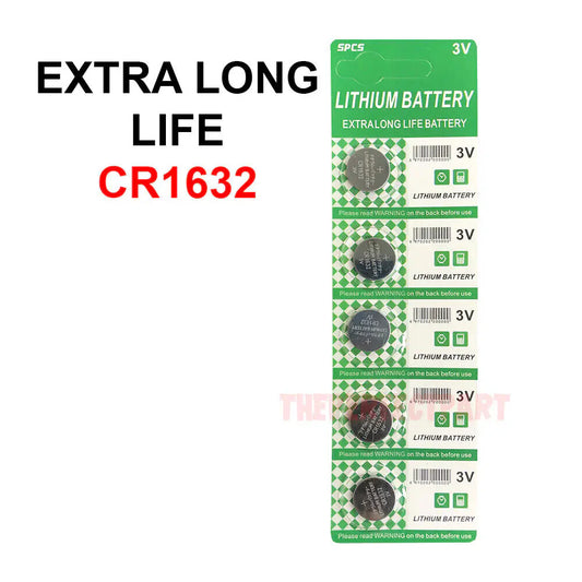 5 PACK FRESH LONG LIFE CR1632 ECR1632 1632 3V Lithium Coin Battery Expire 2031 Anti Spier