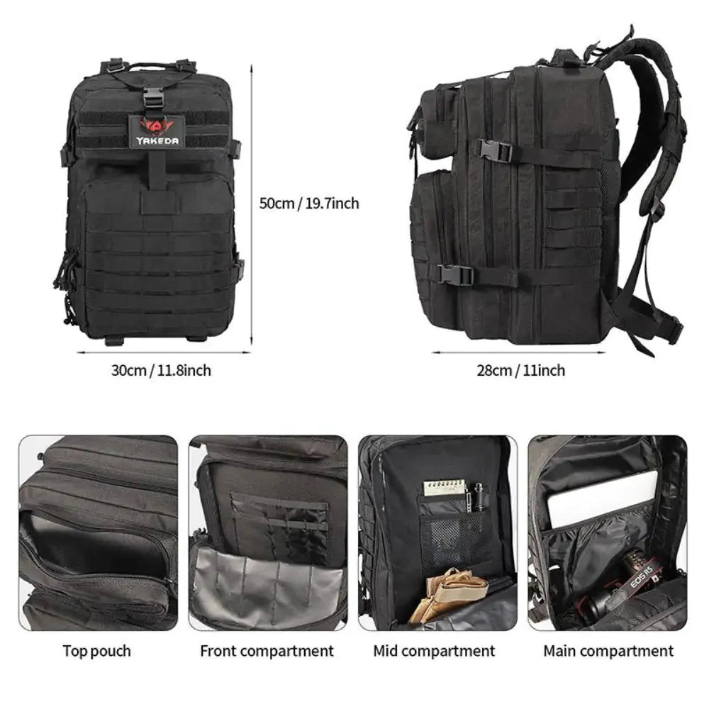 42L Tactical Backpack Bag with USA Patch Anti Spier
