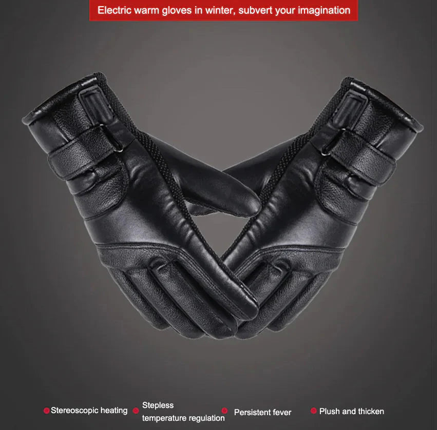 Electric USB Heated Gloves Winter Warming Thermal Ski Snow Hand Warm Windproof Anti Spier